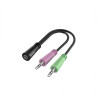 Преходник Audio Female 4 Pin to Male 2x3.5mm 0.1m Hama Adapter 200351